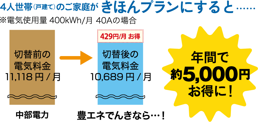 お得な電気料金